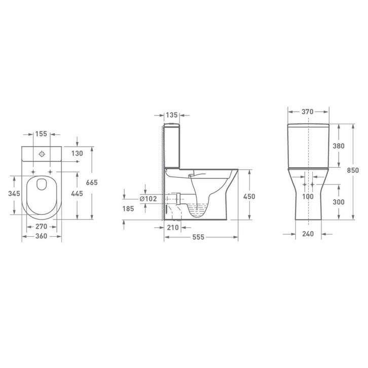Duoblok VM X-Comfort Verhoogd Rimless (Inclusief zitting en, Doe-het-zelf en Verbouw, Sanitair, Ophalen of Verzenden
