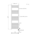 Elektrische Radiator BWS June 160x50 cm 700W Mat Zwart, Doe-het-zelf en Verbouw, Sanitair, Ophalen of Verzenden, Nieuw
