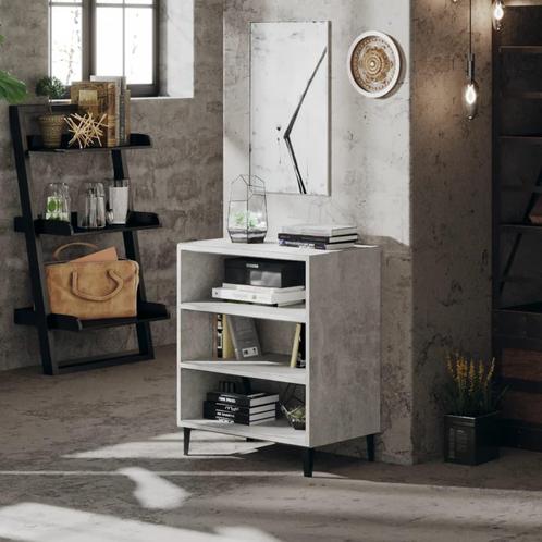 vidaXL Dressoir 57x35x70 cm bewerkt hout betongrijs, Huis en Inrichting, Kasten | Dressoirs, 25 tot 50 cm, Nieuw, 50 tot 100 cm