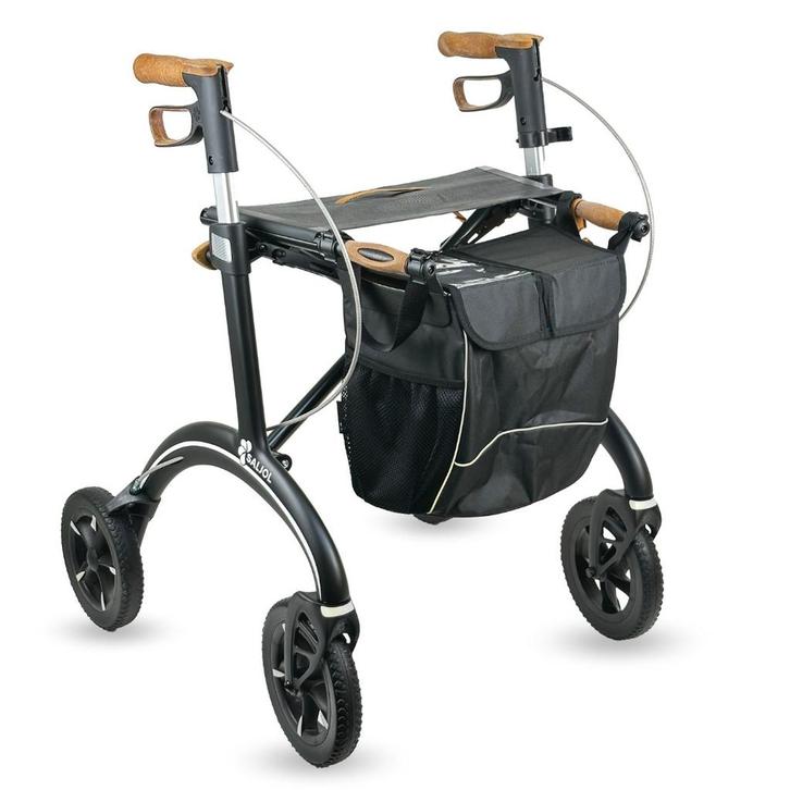 Saljol Carbon Rollator - Matt Black M, Diversen, Verpleegmiddelen, Nieuw, Ophalen of Verzenden