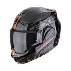 Scorpion EXO-TECH EVO TRAVELLER - Zwart / Koper, Verzenden, Nieuw met kaartje, M, Systeemhelm