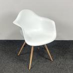 Witte Kuipstoel - Houten Onderstel, Huis en Inrichting, Stoelen, Ophalen of Verzenden, Gebruikt