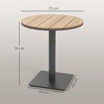 TRUUSK Tuintafel Ø70 Cm, Weerbestendig Rond Balkontafel Met, Tuin en Terras, Overige Tuin en Terras, Verzenden, Nieuw