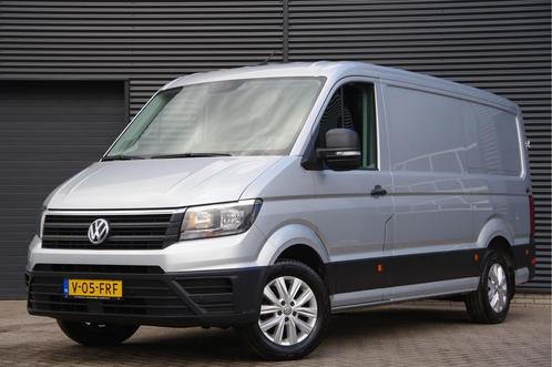 Volkswagen Crafter 35 2.0 TDI L3H2 140PK AUT. 3PERS. NAVI, A, Auto's, Bestelauto's, Onderhoudsboekje, Lease, Grijs, Automaat, Overige kleuren
