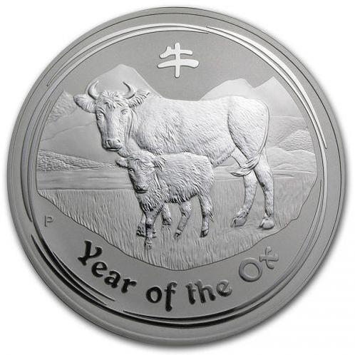 Lunar II - Year of the Ox - 1 kg 2009 (18.778 oplage), Postzegels en Munten, Munten | Oceanië, Losse munt, Zilver, Verzenden