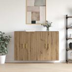 vidaXL Wandgemonteerde Kasten 2 pcs artisanaal eikenkleurig, Huis en Inrichting, Minder dan 50 cm, Verzenden, Nieuw, Minder dan 100 cm