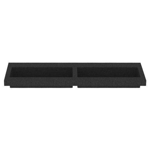 BWS Wastafel Dubbel Hardsteen 120x46x5 cm 0 Kraangaten Mat, Doe-het-zelf en Verbouw, Sanitair, Overige typen, Nieuw, Ophalen of Verzenden
