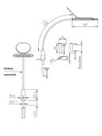 Loeplamp-125mm lens-5 dioptrie-60LED-Dimbaar-Flexibele zwane, Nieuw, Loeplamp, Ophalen of Verzenden