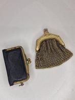 Spaarpot (2) - Messing, Leder - monedertas, muntenetui