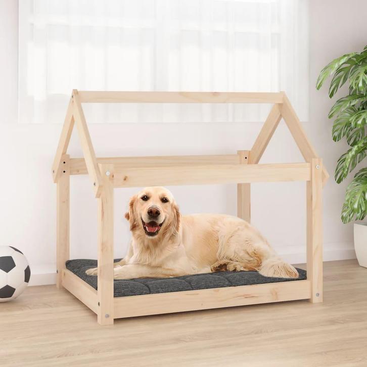 vidaXL Hondenmand 81x60x70 cm massief grenenhout, Dieren en Toebehoren, Honden-accessoires, Nieuw, Verzenden