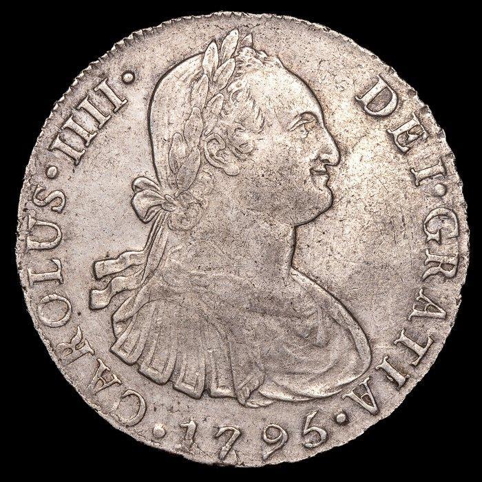 Spanje. Carlos IV. 8 Reales 1795 - Lima IJ, Postzegels en Munten, Munten | Europa | Niet-Euromunten