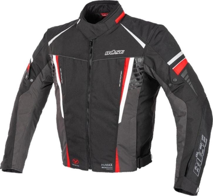 Büse Miles Zwart Rood Waterdicht Textiel Jas, Motoren, Kleding | Motorkleding, Heren, Nieuw met kaartje, Jas | textiel, Verzenden