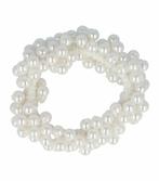 Haarelastiek – Bedekt met Parelkralen - Wit, Nieuw