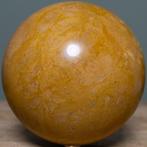 Jaspis Fine Yellow Jasper Sphere - Hoogte: 16.8 cm -, Verzamelen, Mineralen en Fossielen