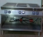 Occasion 4-plaats electrische kooktafel + gloeiplaat, Ophalen, Gebruikt