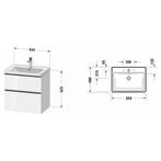 Badkamermeubelset Duravit D-Neo Wastafel Keramiek 65x48x62.5, Ophalen of Verzenden, Nieuw