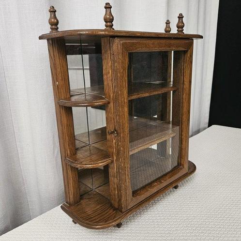 Vitrine - spiegelglas - Hout, Antiek en Kunst, Curiosa en Brocante