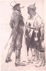Uncle Sam en Duitsland als slager op spotprent (lijst optie), Verzamelen, Verzenden, Foto of Poster