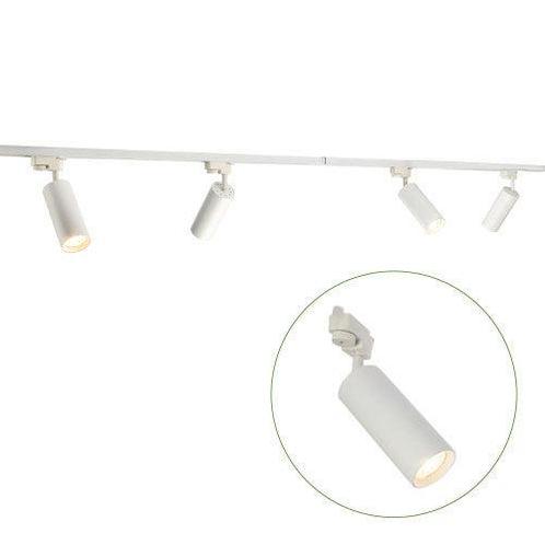 LED 1-fase Rails | Wit | 2 meter | Inclusief 4 railspots, Huis en Inrichting, Lampen | Plafondlampen, Nieuw, Metaal, Ophalen of Verzenden