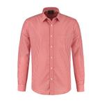Overhemd rood-wit poly 1 pocket, Verzenden, Nieuw
