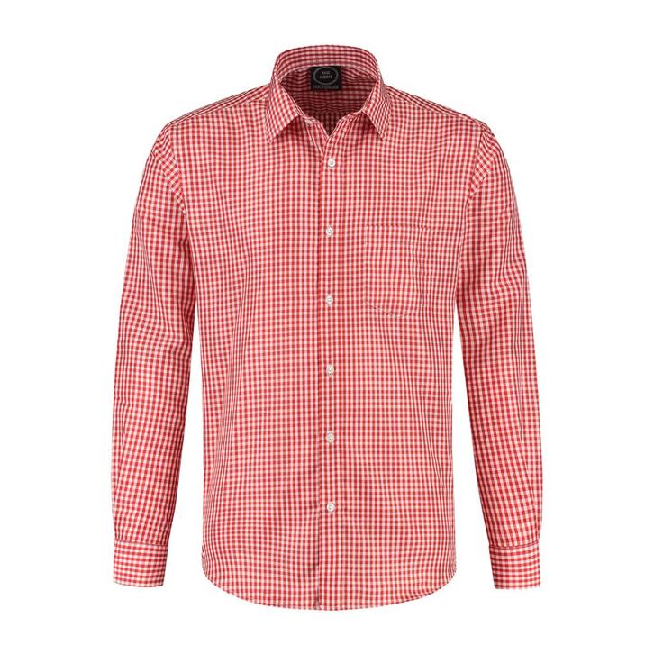 Overhemd rood-wit poly 1 pocket, Hobby en Vrije tijd, Feestartikelen, Nieuw, Verzenden