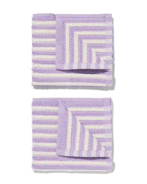 HEMA Vaatdoekjes 30x30 katoen lila - 2 stuks, Huis en Inrichting, Keuken | Textiel, Nieuw, Verzenden