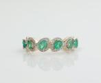 Eeuwigheidsring - 14 karaat Geel goud -  1.26ct. tw. Smaragd, Sieraden, Tassen en Uiterlijk, Antieke sieraden