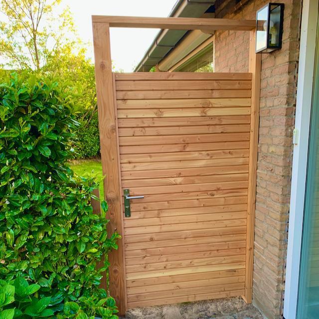 Luxe tuinpoort Deens rabat / rhombus - Maatwerk mogelijk!, Tuin en Terras, Tuinpoorten, Nieuw, Hout, Draaipoort, 150 tot 200 cm