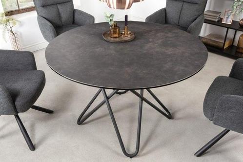 Ronde eettafel ELLIPSE 120cm antraciet keramische, Huis en Inrichting, Tafels | Eettafels, Ophalen of Verzenden