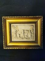 Reliëf, Coppia di placca a muro altorilievo H 12x16cm - 12, Antiek en Kunst, Curiosa en Brocante