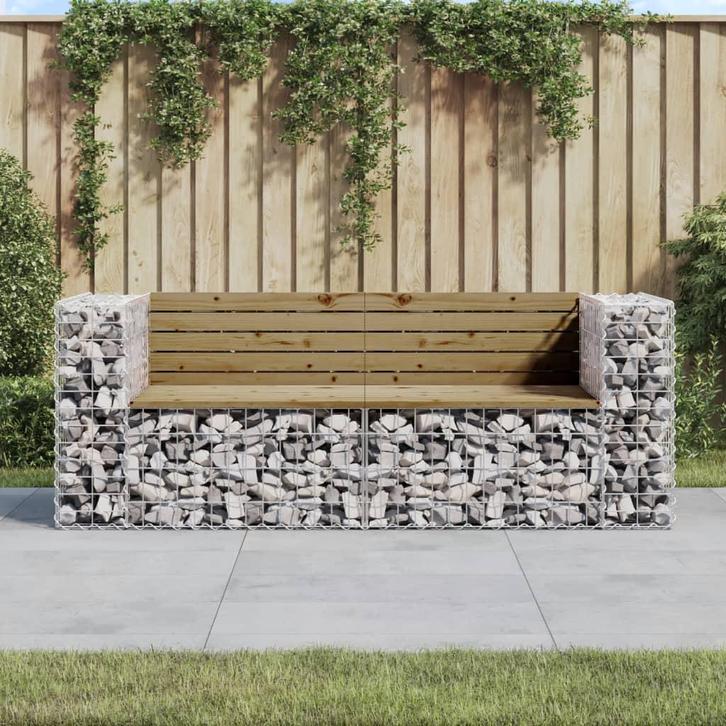 vidaXL Tuinbank schanskorfontwerp 184x71x65,5 cm, Tuin en Terras, Tuinbanken, Nieuw, Verzenden