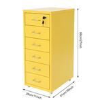 6-laags metalen archiefkast met slot en wielen voor kantoor, Verzenden, Nieuw