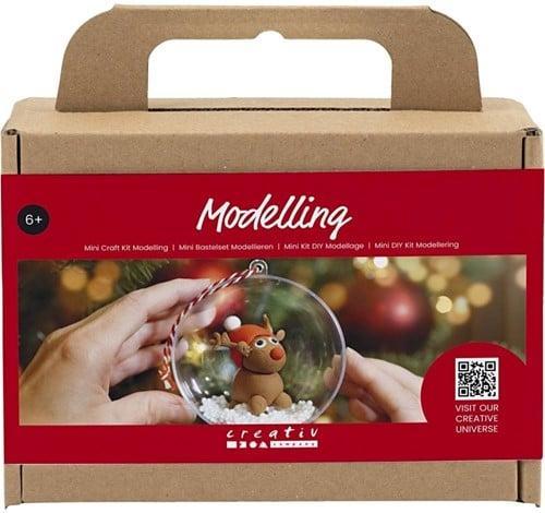 Diykit pakket hobbyset mini kerstbal boetseren rendier, Hobby en Vrije tijd, Knutselen, Nieuw, Ophalen of Verzenden