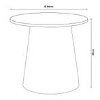 Salontafel Nyd rond 40x44 cm wit tafel met stabiel onderstel, Verzenden, Nieuw