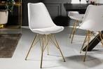 Design stoel SCANDINAVIA MEESTERSTUK witgouden poten - 41698, Huis en Inrichting, Stoelen, Ophalen of Verzenden, Nieuw