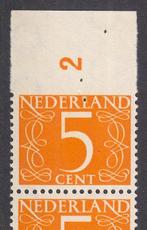 Nederland 1946 - Cijfer, bovenzijde ongeperforeerd - NVPH, Gestempeld