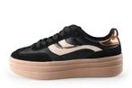 Manfield Sneakers in maat 40 Zwart | 10% extra korting, Verzenden, Zwart, Nieuw, Sneakers of Gympen