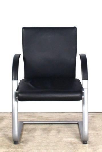 Ahrend 350 vergaderstoel, lederen bekleding, zwart-alu beschikbaar voor biedingen