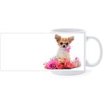 Beker - Chihuahua met Roze Rozen NIEUW, Huis en Inrichting, Keuken | Servies, Ophalen of Verzenden, Nieuw