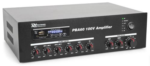 Power Dynamics PBA60 100V versterker 60W met mp3 speler, tun, Audio, Tv en Foto, Versterkers en Receivers, Nieuw, Verzenden