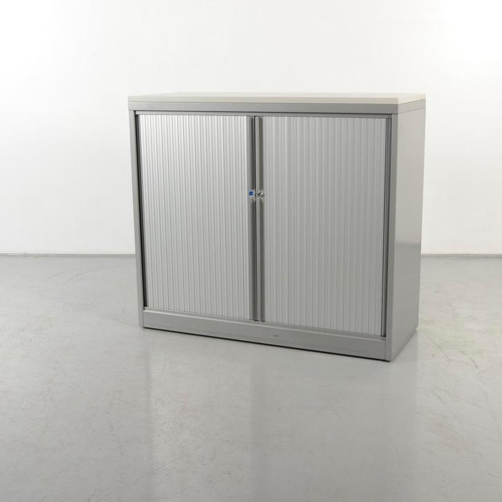 Roldeurkast Mewaf  - Aluminium - 108 x 120 cm - Lichtgrijs, Huis en Inrichting, Kasten | Roldeurkasten en Archiefkasten, Ophalen of Verzenden