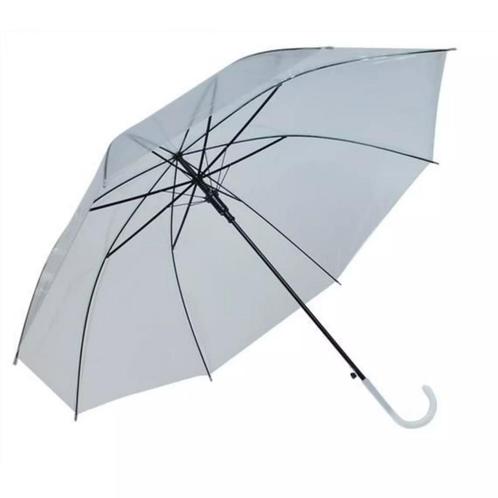 Malatec Transparante Witte Paraplu - Automatisch en Stijl..., Sieraden, Tassen en Uiterlijk, Overige Accessoires, Nieuw, Ophalen of Verzenden
