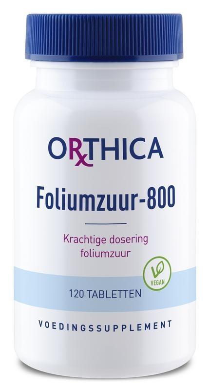 Orthica Foliumzuur 800 - 120 Tabletten, Diversen, Verpleegmiddelen, Nieuw, Verzenden