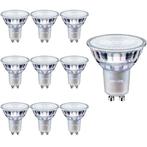 Set van 10 PhilipsCorePro LED spots GU10 | 4 watt dimbaar |, Verzenden, Nieuw, Bajonetsluiting, Overige typen