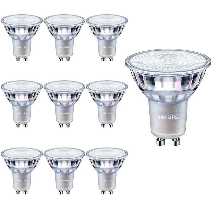 Set van 10 PhilipsCorePro LED spots GU10 | 4 watt dimbaar |, Huis en Inrichting, Lampen | Losse lampen, Overige typen, Nieuw, Bajonetsluiting