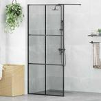 vidaXL Inloop Douche Wand Zwart 90 x 195 cm gehard glas, Verzenden, Nieuw