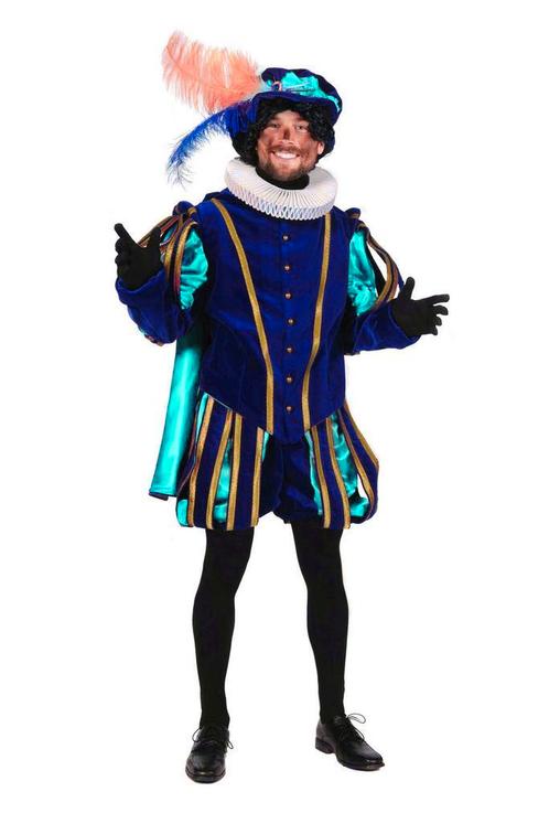 Piet Polyester Granada Luxe Blauw-Turq - XL, Diversen, Sinterklaas, Nieuw, Verzenden