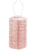 Solar Lampion Cylinder - Paisley Pink - 18 cm, Tuin en Terras, Verzenden, Minder dan 50 watt, Overige typen, Nieuw