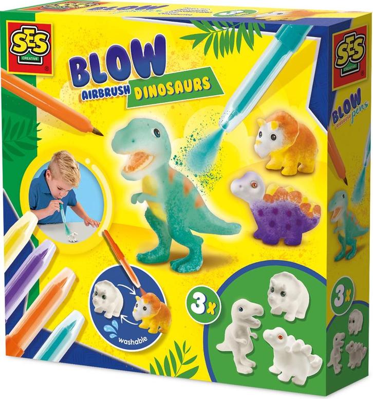 SES - Dinos Blow Airbrush | SES Creative - Hobby Artikelen, Hobby en Vrije tijd, Knutselen, Nieuw, Verzenden