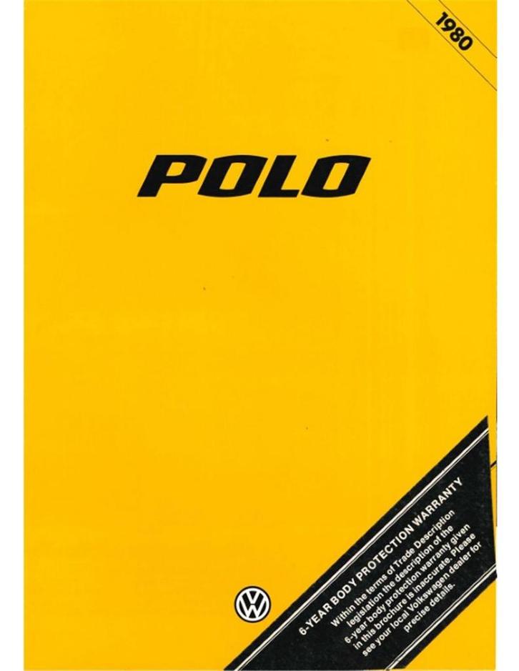 1980 VOLKSWAGEN POLO BROCHURE ENGELS, Boeken, Auto's | Folders en Tijdschriften, Volkswagen